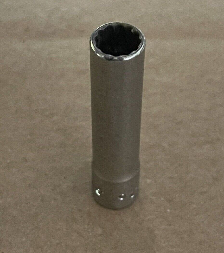 SNAP-ON 1/4" DRIVE 12-POINT  5/16" FLANK DRIVE DEEP SOCKET, CHROME FINISH STMD10