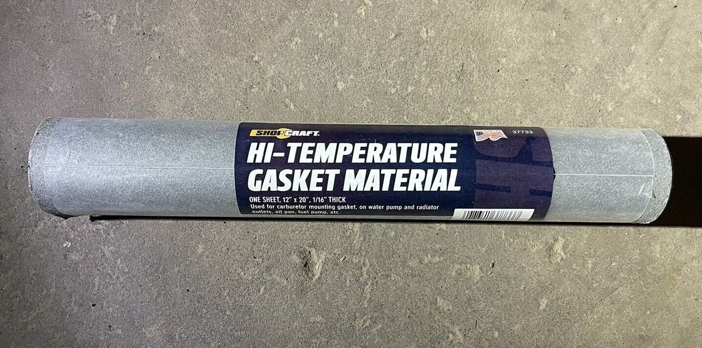 SHOP CRAFT 37733 HI-TEMPERATURE GASKET MATERIAL 12" x 20", 1/16" THICK