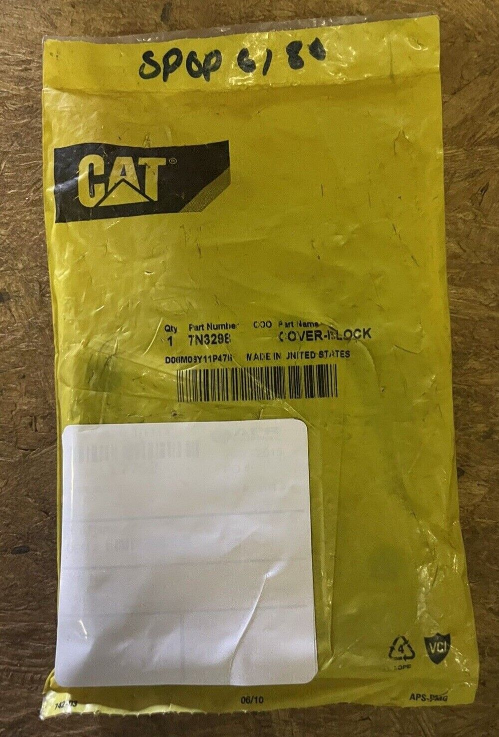 CATERPILLAR CAT 7N-3298 COVER-BLOCK