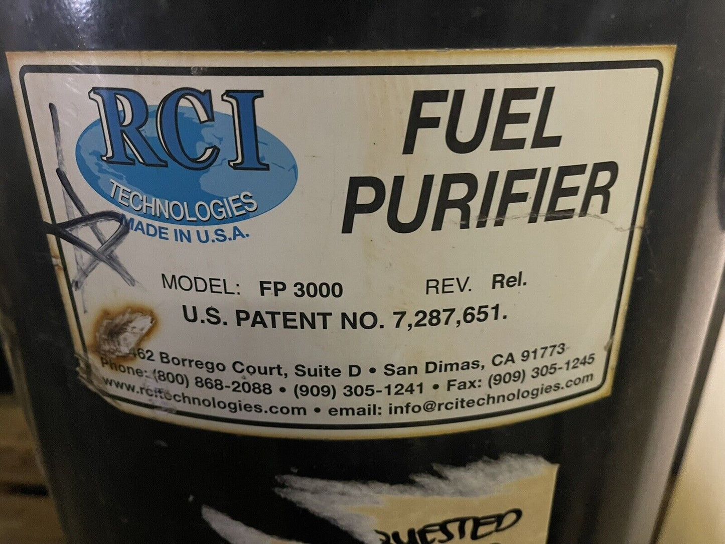 RCI FP 3000 DIESEL FUEL PURIFIER