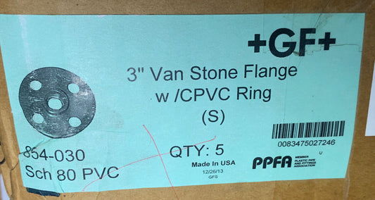 +GF+ GEORG FISHER 854-030 3” VAN STONE FLANGE WITH CPVC RING (BOX OF 5 PCS.)