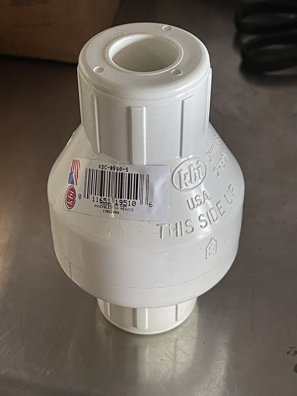 KBI KSC-0500-S 1/2" SOCKET PVC SWING CHECK VALVE