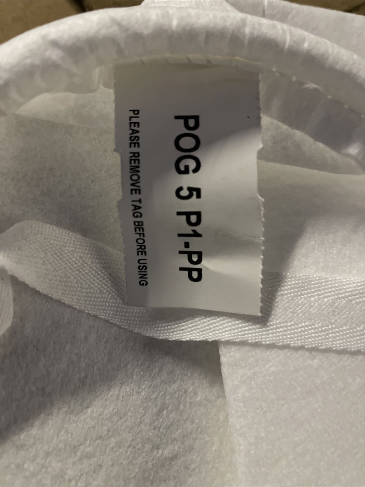 POG5P1P BAG FILTER WITH PLASTIC FLANGE, 5μm, 7-1/16” D x 16-1/2” L (50 PCS.)