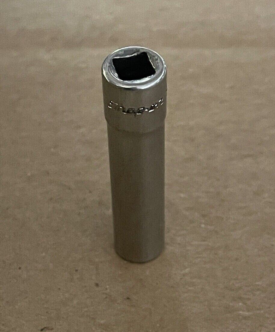 SNAP-ON 1/4" DRIVE 12-POINT  5/16" FLANK DRIVE DEEP SOCKET, CHROME FINISH STMD10