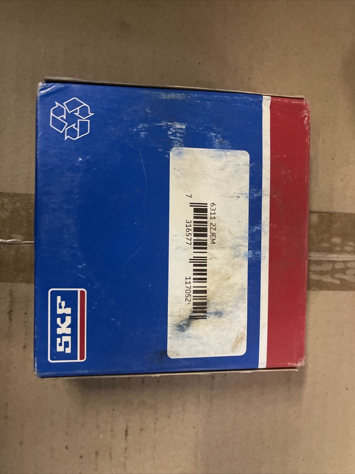 SKF 6311 2ZJEM, C3 DEEP GROOVE DOUBLE SHIELDED BALL BEARING 55x120x29 mm.