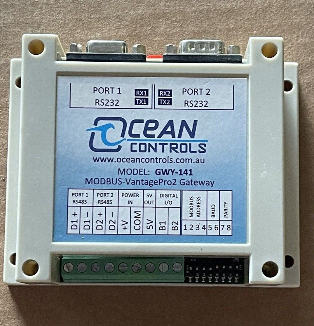 OCEAN CONTROLS GWY-141 VANTAGE PRO2 MODBUS RTU INTERFACE