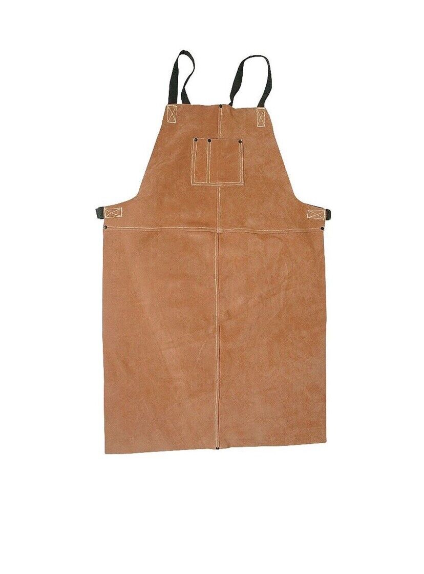 CONDOR 5T179 LEATHER WELDING BIB APRON, LENGTH 36 in.