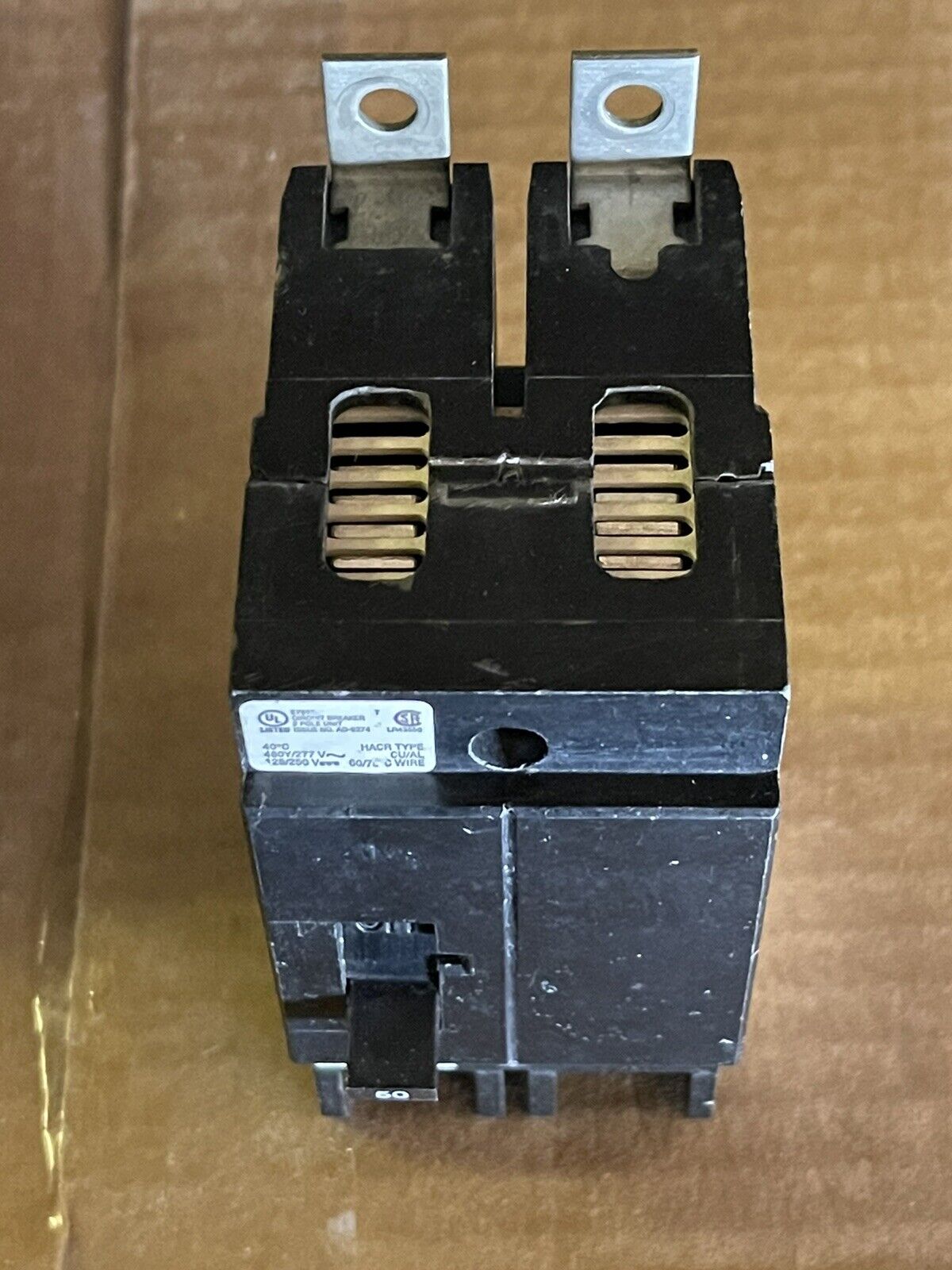 EATON CUTLER HAMMER GHB2050 CIRCUIT BREAKER, THERMAL MAGNETIC, 50A, 277/480 VAC