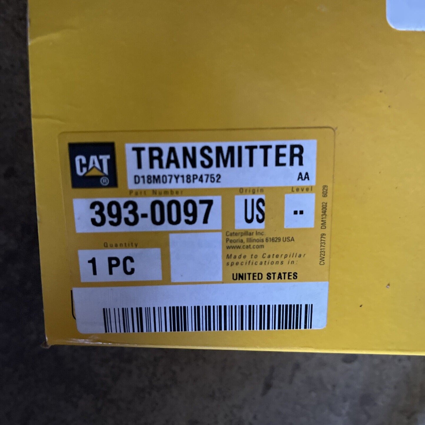 CATERPILLAR CAT 393-0097 TRANSMITTER