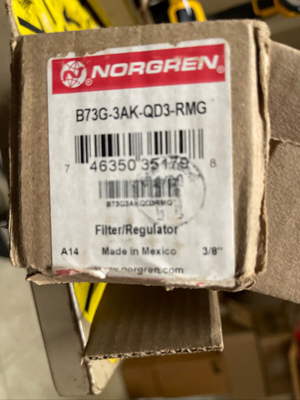 NORGREN B73G-3AK-QD3-RMG PNEUMATIC FILTER / REGULATOR, 3/8" PTF, RELIEVING, 40μm