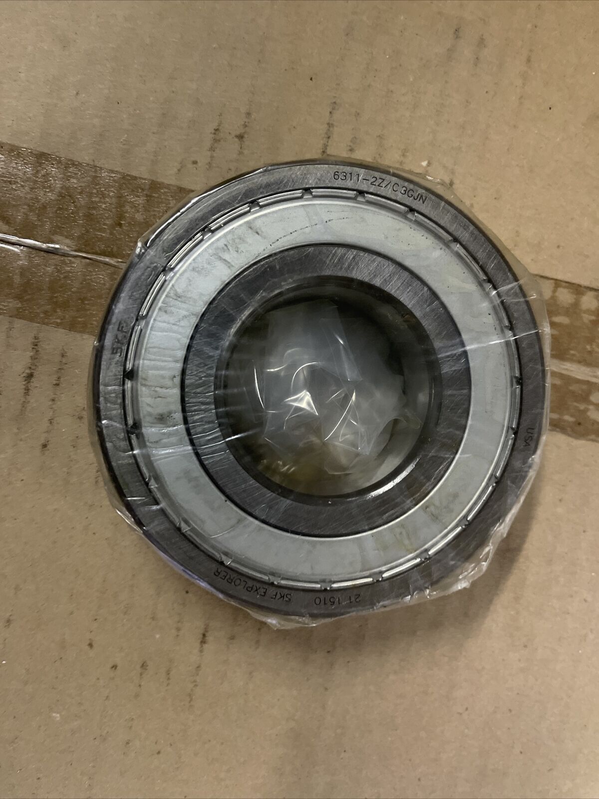 SKF 6311 2ZJEM, C3 DEEP GROOVE DOUBLE SHIELDED BALL BEARING 55x120x29 mm.