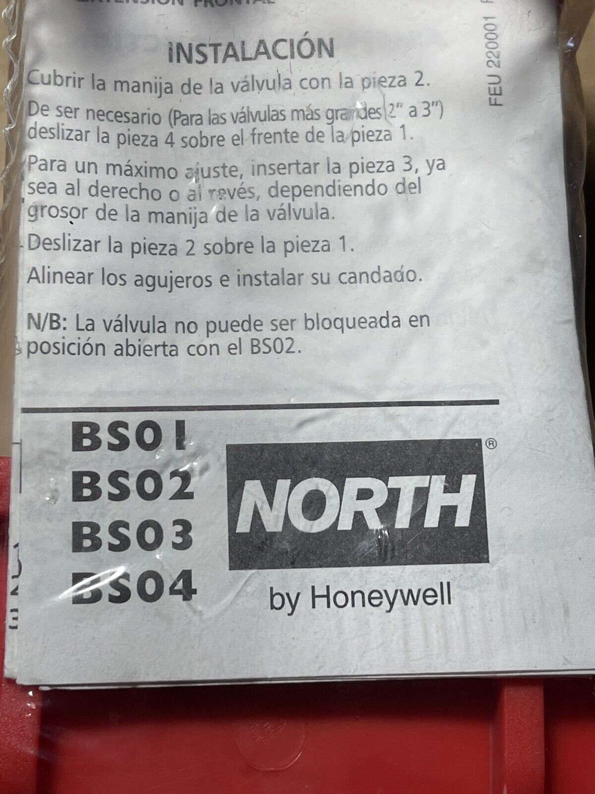 NORTH BY HONEYWELL BS02R BALL VALVE LOCKOUT, 1-1/2 in. to 2-1/2 in.