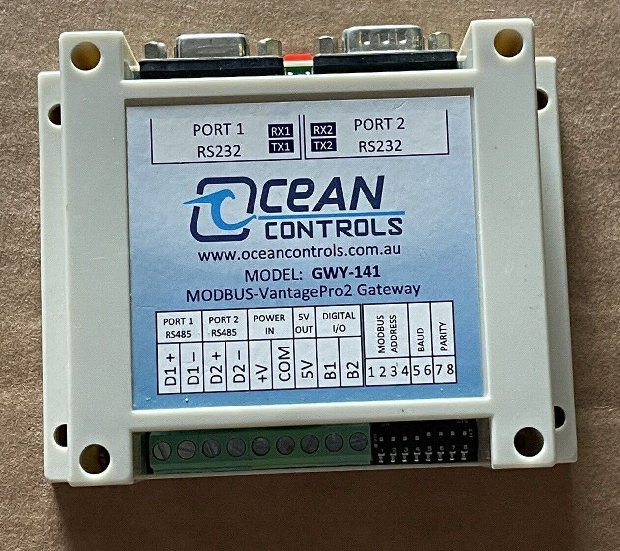 OCEAN CONTROLS GWY-141 VANTAGE PRO2 MODBUS RTU INTERFACE