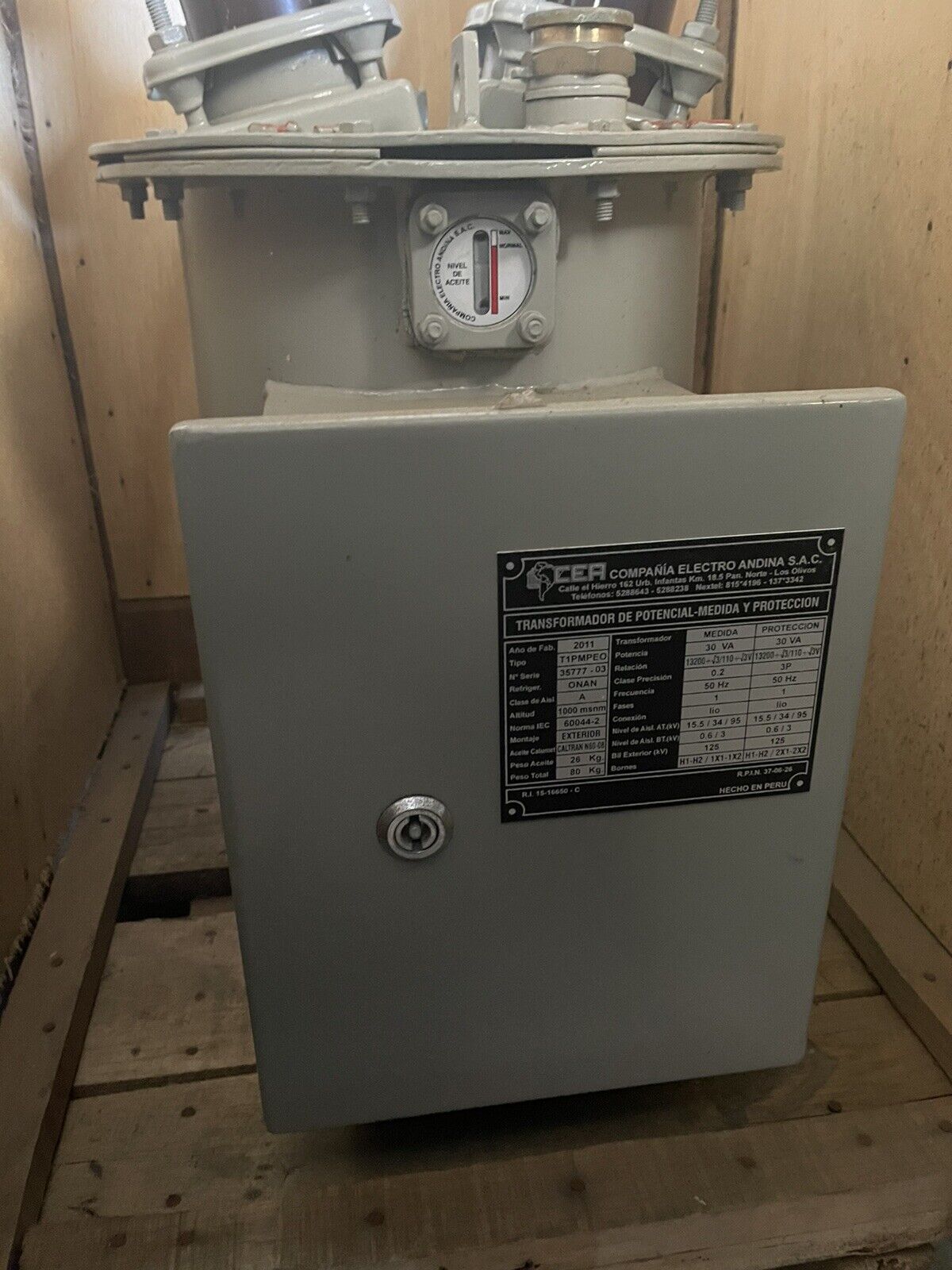 CEA T1PMPEO VOLTAGE TRANSFORMER 30 VA, 50 Hz, 125 kV