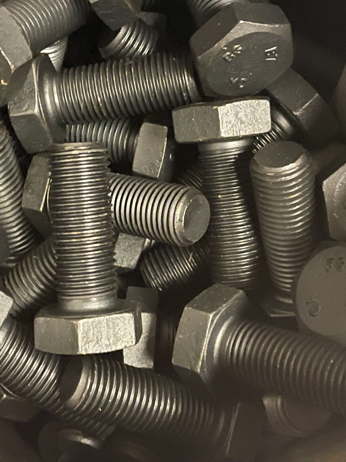 1-1/8"-8 x 3" HEAVY HEX BOLTS FULLY THREADED, ASTM A193, B7. MULTIPLE QUANTITIES