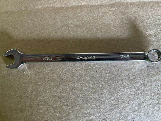 SNAP-ON 7/16" 12-POINT SAE FLANK DRIVE COMBINATION WRENCH, CHROME FINISH, OEX14B