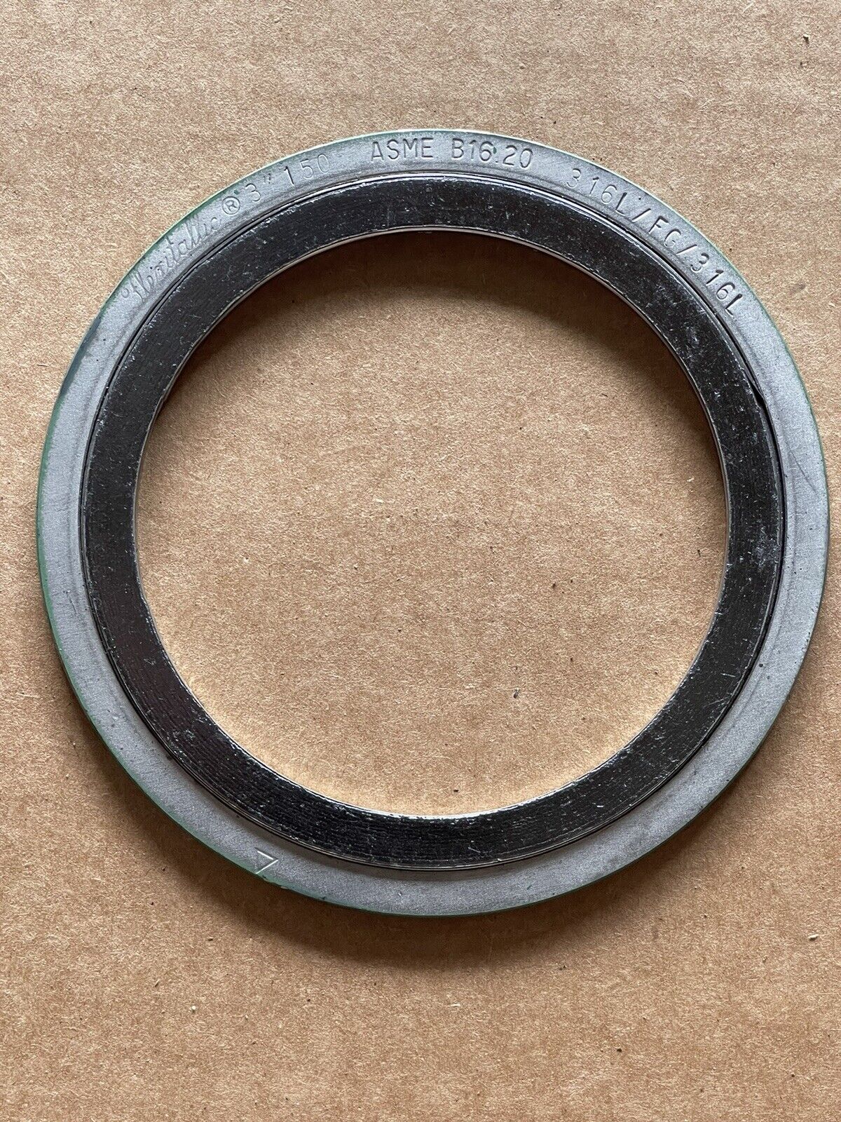 FLEXITALLIC SPIRAL WOUND GASKET 3" PIPE SIZE, 53/8" OD, 4" ID, CLASS