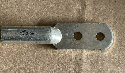 TWO BOLT COPPER CABLE LUG - 240 mm2 (500MCM)